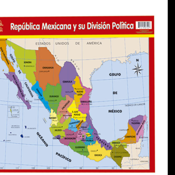 MINIPOSTER DID. 25X35CM. MAPA MEXICO GRANM. E.12 C.1200